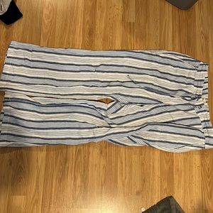 Blue and white pants